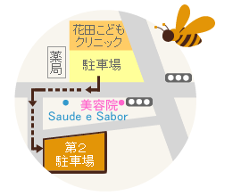 花田こどもクリニック第二駐車場案内